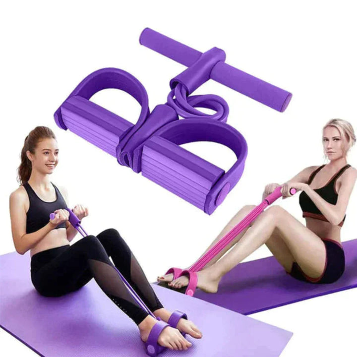 Duurzame roze fitness elastiek van hoge kwaliteit voor weerstandstraining en flexibiliteit thuis.