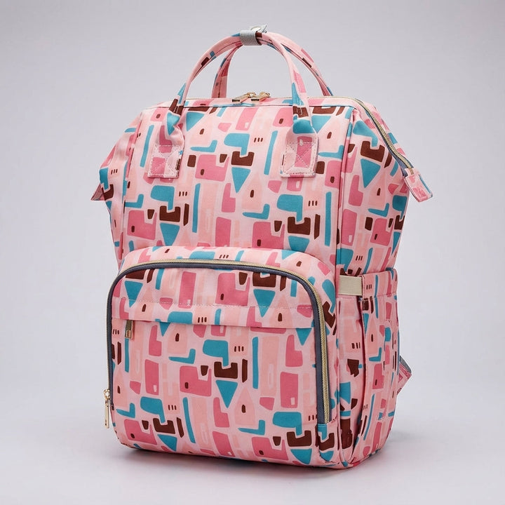 Praktische Babyluxe luiertas rugzak van polyester; perfecte reistas voor babyverzorging en luiers.