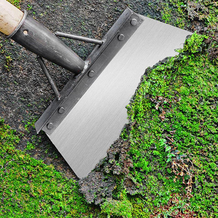 Multifunctionele RVS tuinschep voor graven, planten en grondbewerking in de tuin.