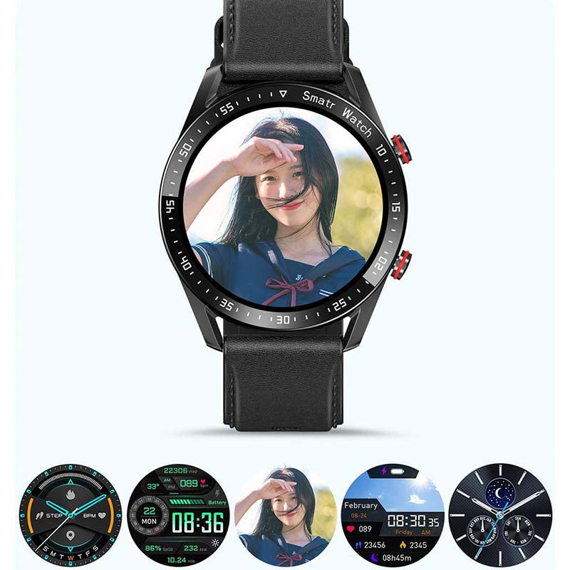 Smartwatch met 1,45-inch display, bloedsuiker- en hartmonitoring; ideaal voor gezondheidsbewuste gebruikers.