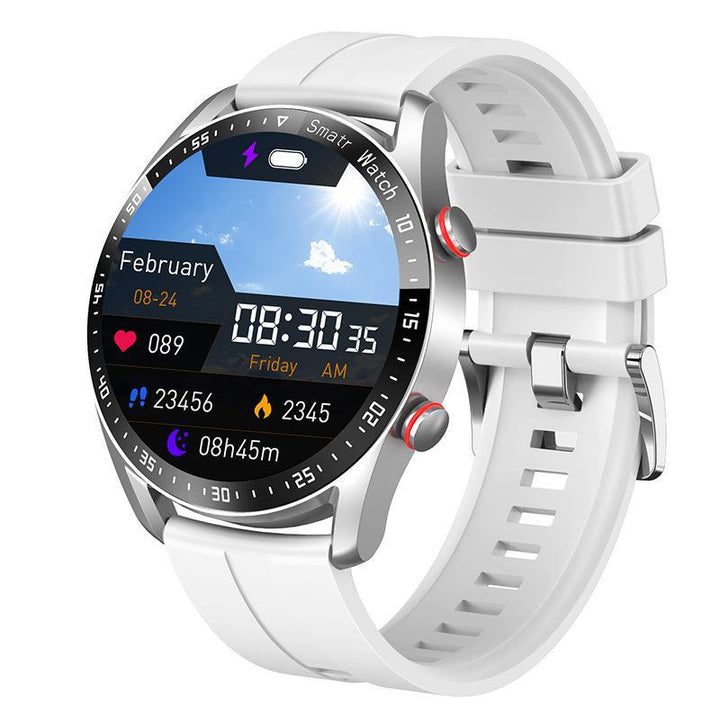 Smartwatch met 1,45-inch display, bloedsuiker- en hartmonitoring; ideaal voor gezondheidsbewuste gebruikers.
