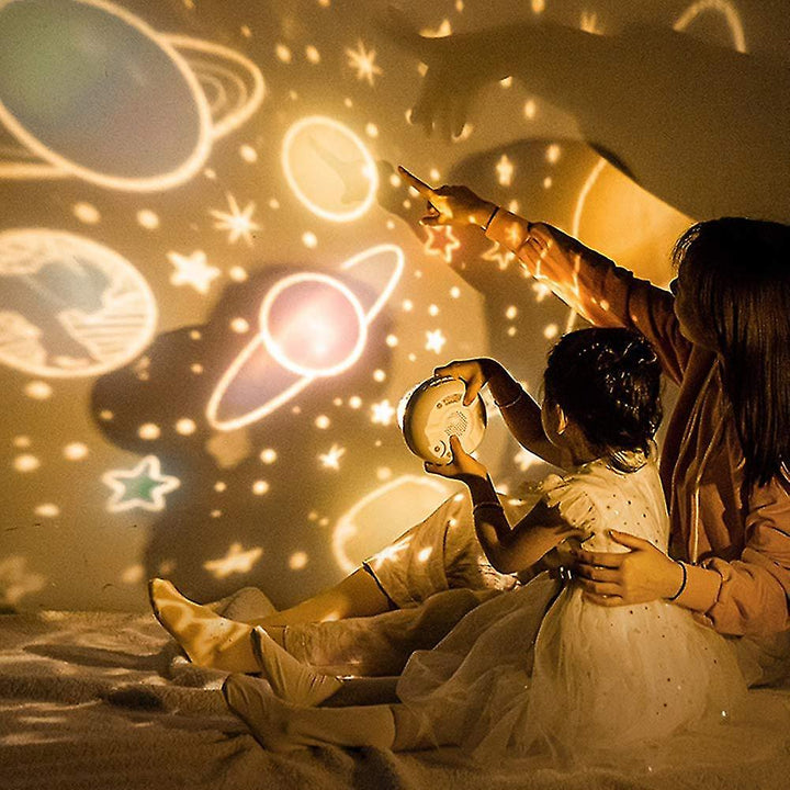 Schattige konijn sterrenprojector nachtlamp, sfeerverlichting voor kinderen.