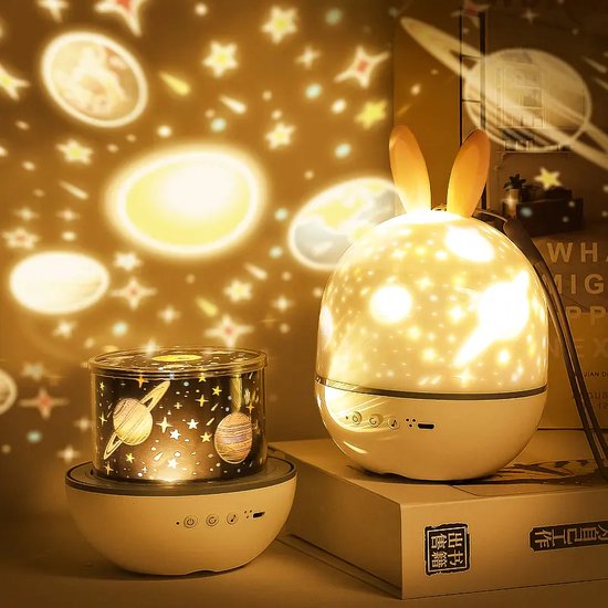 Magische sterrenprojector nachtlamp, kinderkamer droomwereld, fijne slaaphulp.