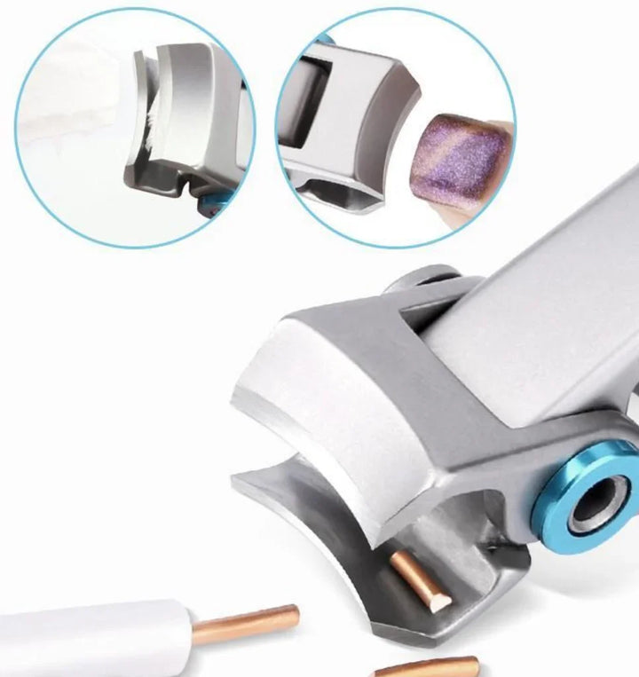 Roestvrijstalen nagelknipper, ergonomisch, gebogen mes, ideaal voor dikke nagels, nauwkeurig en duurzaam.