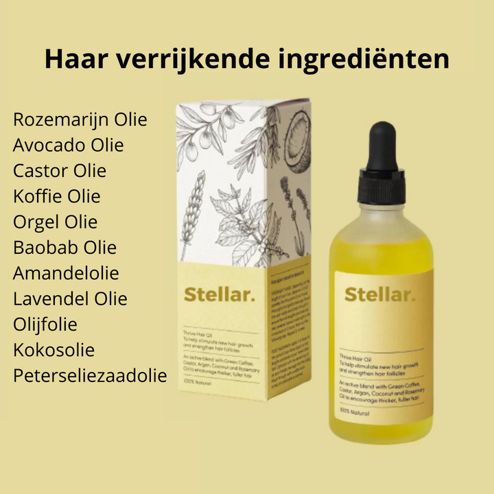 Handen die HerbGlow rozemarijn haargroei olie aanbrengen voor dikker, gezonder haar. Natuurlijke vegan haarverzorging.