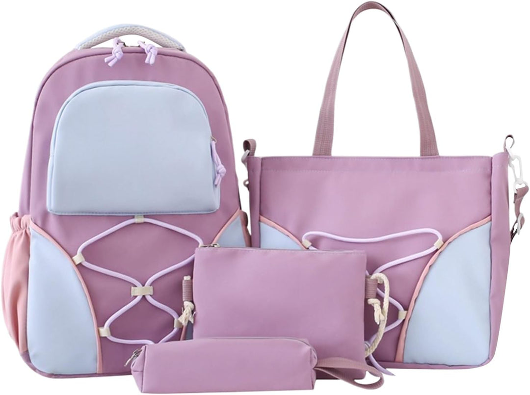 Nivora back-to-school set: ruime studenten rugzak, etui en schoudertas voor een georganiseerd schooljaar.