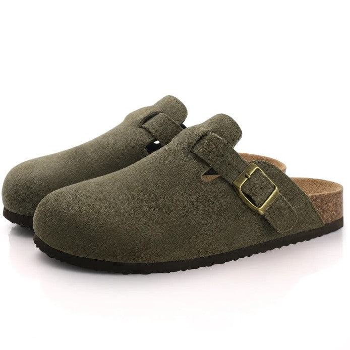 Boston sandalen in donkergrijs, een klassieke en veelzijdige keuze voor elke garderobe.