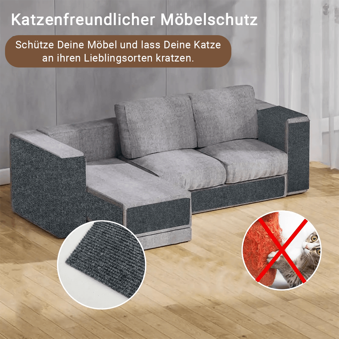 Pakket SilkGuard meubelbeschermers voor katten, zelfklevend, onzichtbaar en krasbestendig.