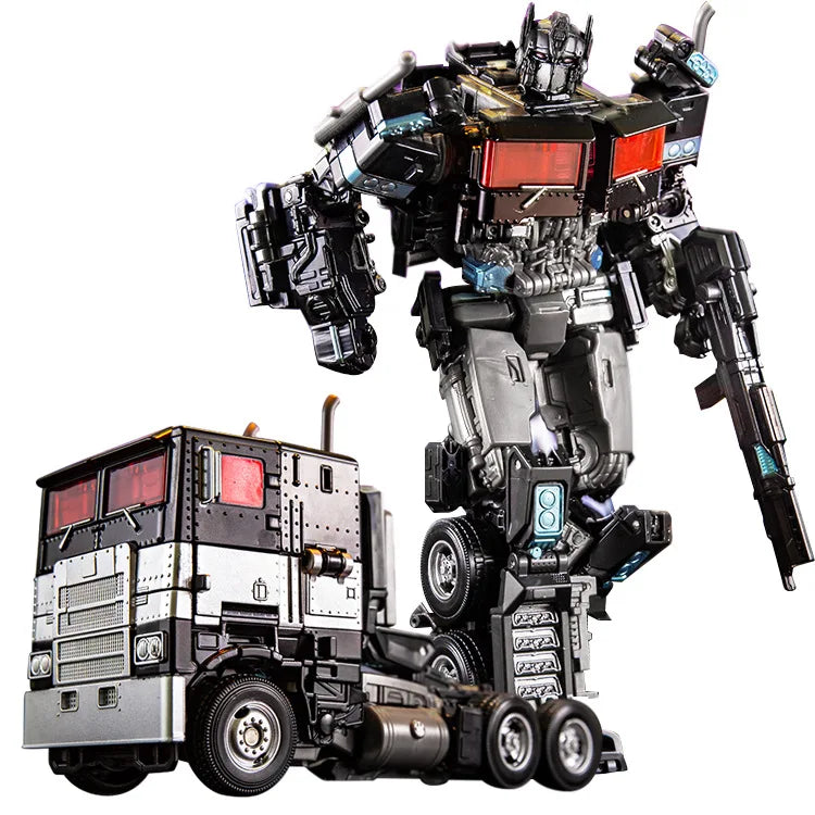Optimus Prime actiefiguur, 18 cm, transformeert in robotvoertuig, gedetailleerd ontwerp, verzamelobject voor Transformers-fans.
