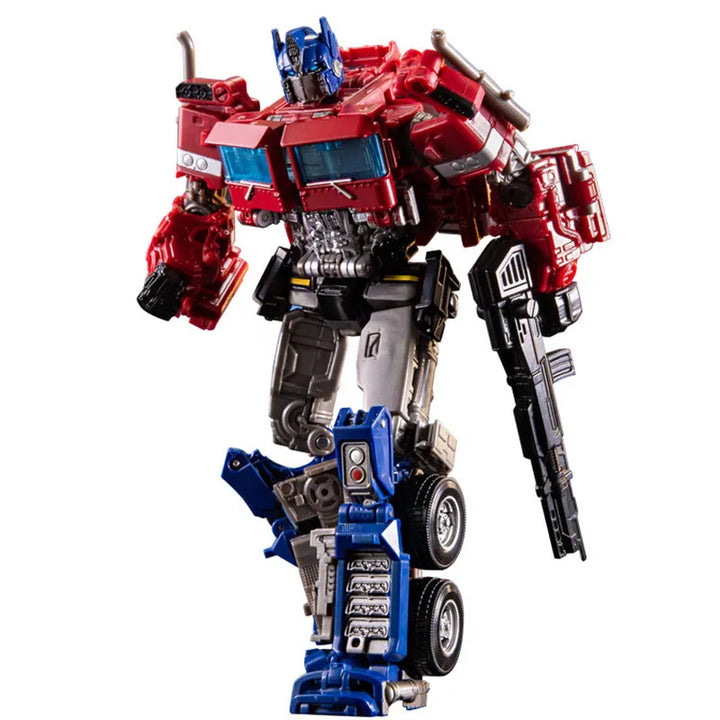 Optimus Prime actiefiguur, 18 cm, transformeert in robotvoertuig, gedetailleerd ontwerp, verzamelobject voor Transformers-fans.