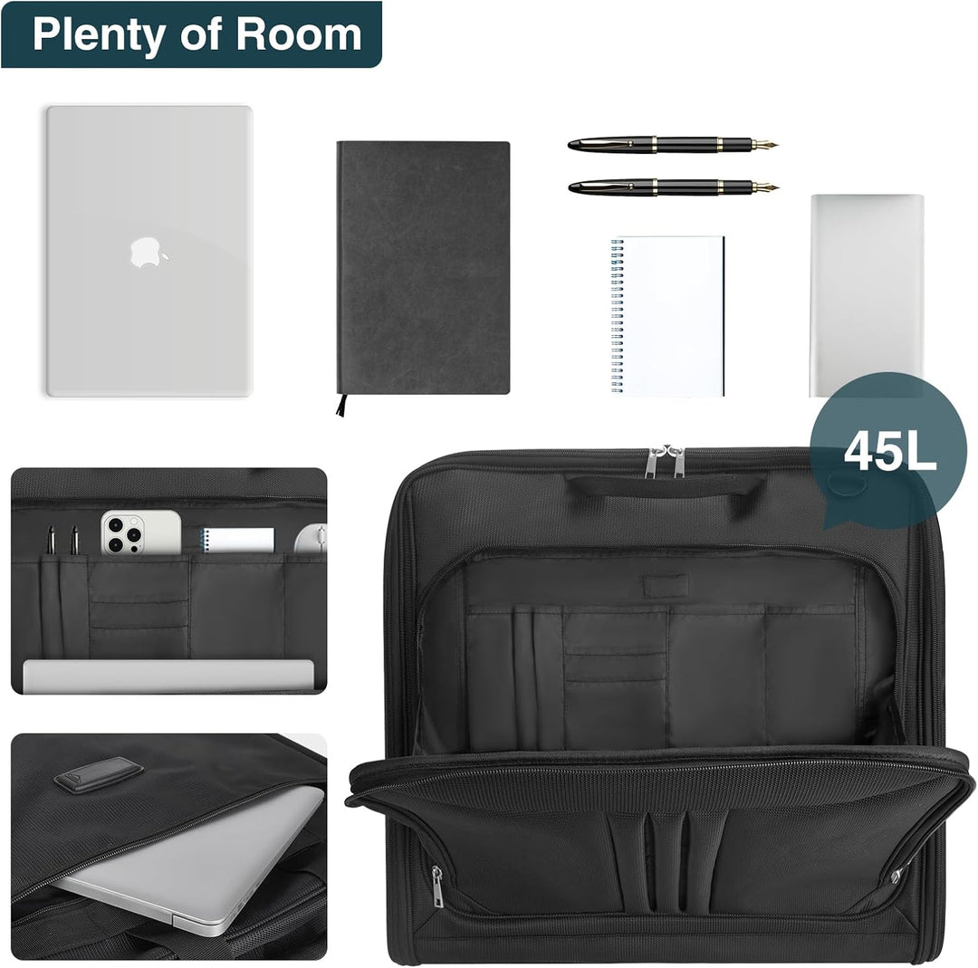Handige carry-on kledingtas met band, ontworpen voor kreukvrije reiskleding voor dames en heren.