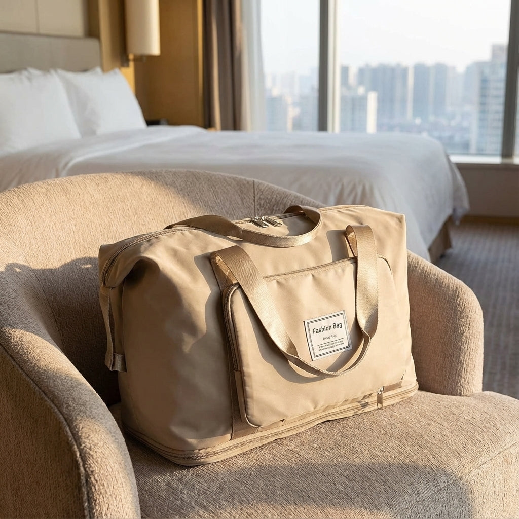 Opvouwbare reistas van waterdicht Oxford stof. Ideaal als weekendtas, sporttas of extra reisbagage.