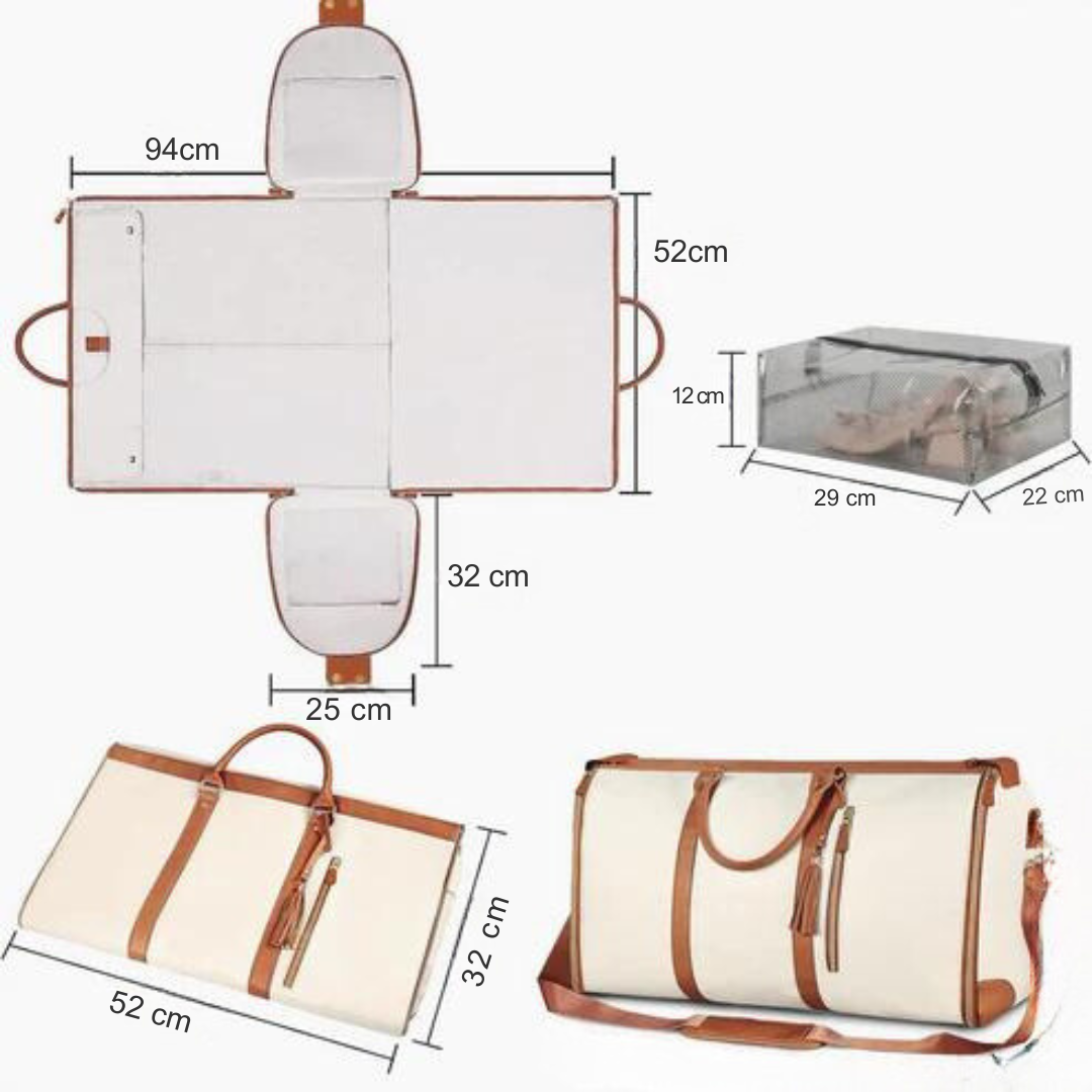 Handige opvouwbare duffel tas met grote capaciteit. Deze kreukvrije reistas is ideaal voor elk type reizen.