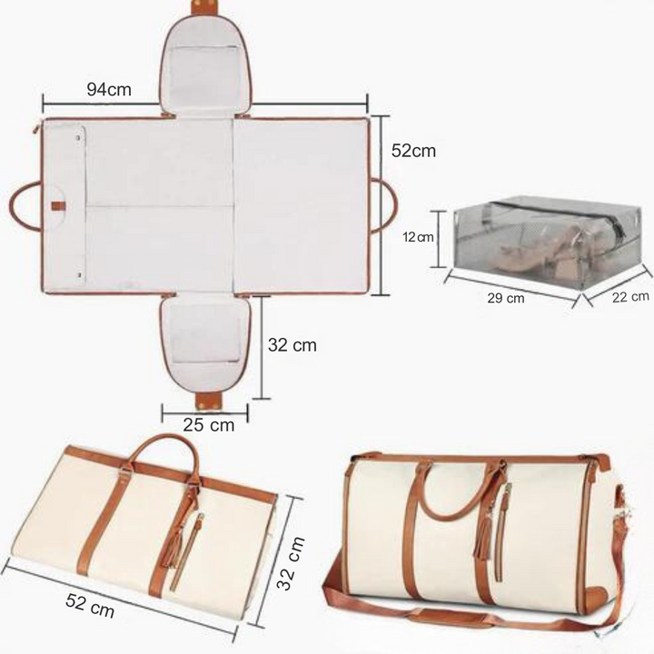 Handige opvouwbare duffel tas met grote capaciteit. Deze kreukvrije reistas is ideaal voor elk type reizen.