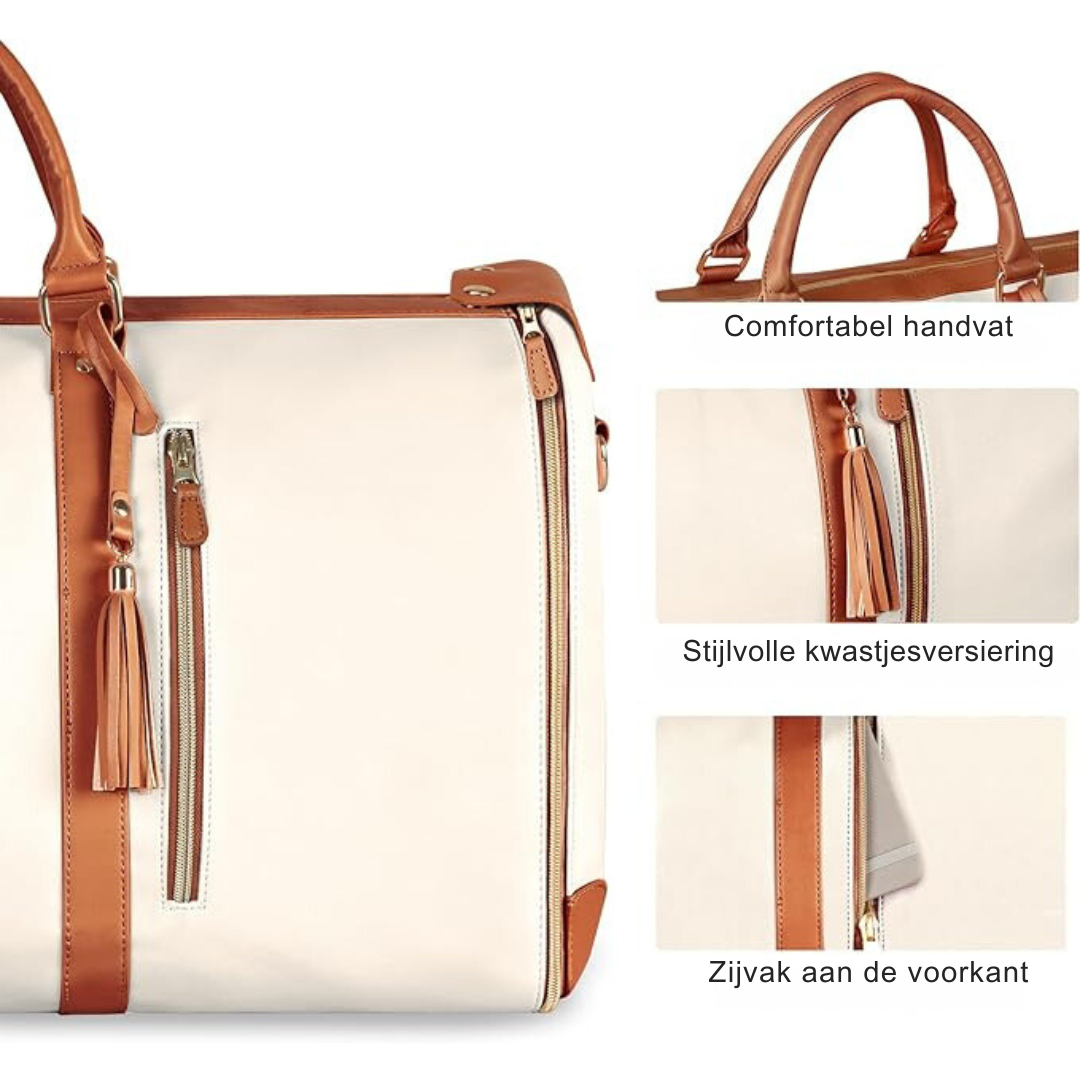 Lichtgewicht unisex reistas, opvouwbaar en ruim. Deze weekendtas biedt comfort en stijl voor al je reisavonturen.