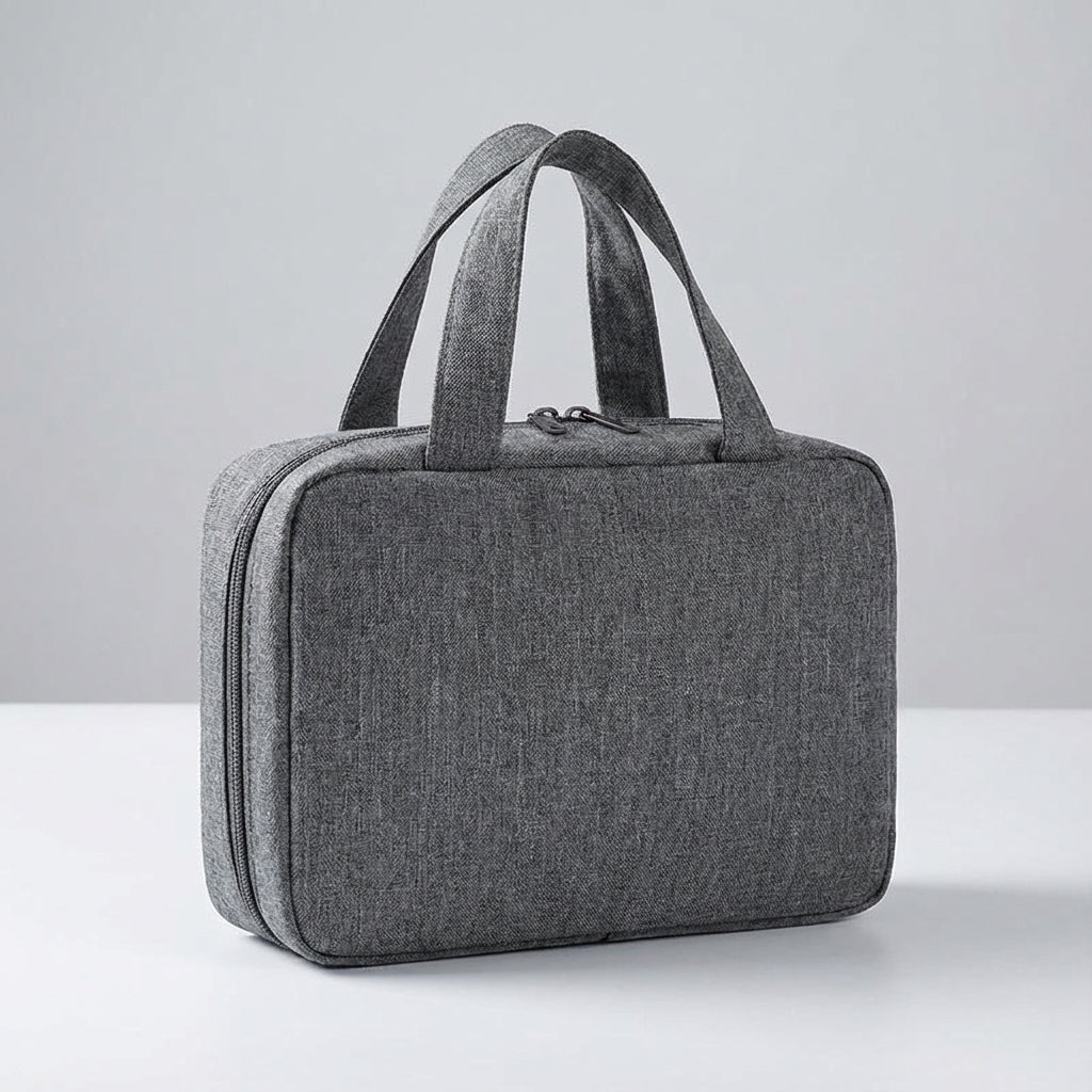 Hangende toilettas organizer, perfect voor geordend reizen met al je badkameraccessoires. Ritsbaar en opvouwbaar.