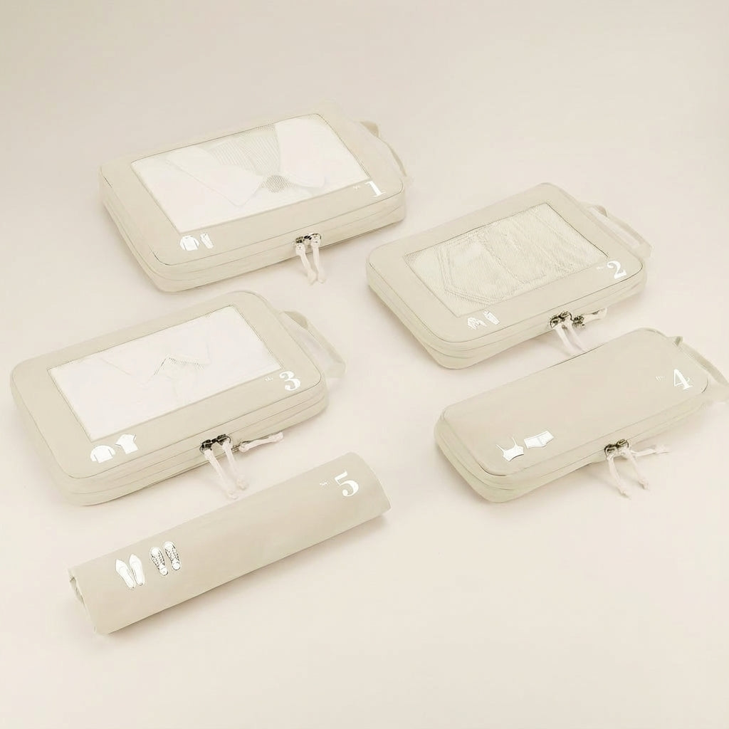 Reis slim met OrgaSwift! Deze bagage organizers set maakt inpakken efficiënter en je reis aangenamer.
