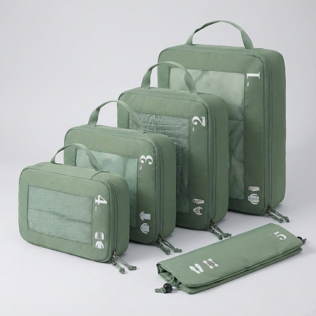 Compressie pakzakken van OrgaSwift: ruimtebesparende bagage organizers voor handbagage en vakantie.