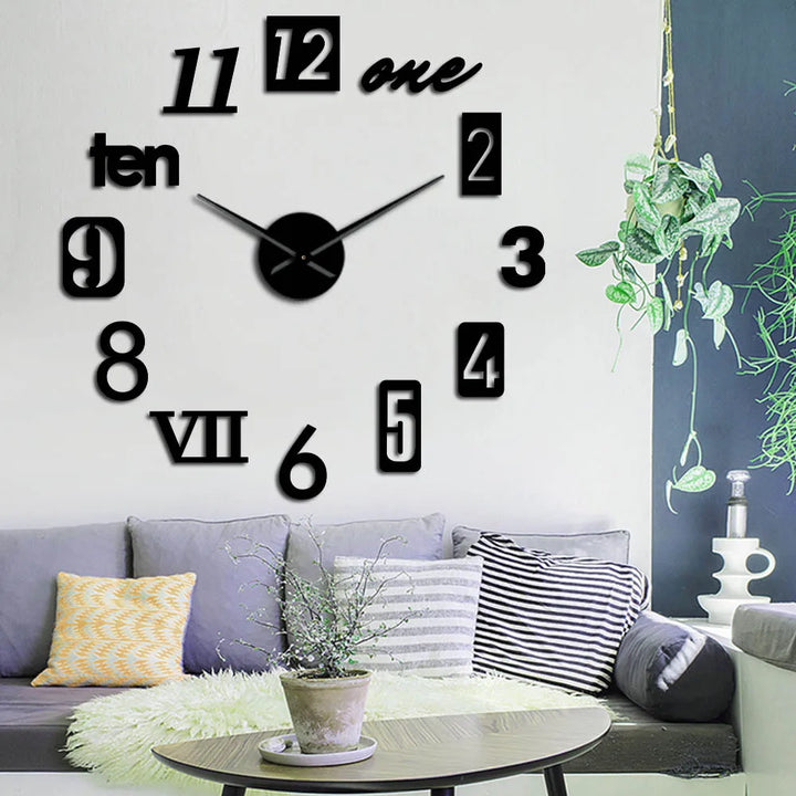 Originele design wandklok met creatieve stijl, stil mechanisme en veelzijdige kleuropties voor een individuele sfeer.