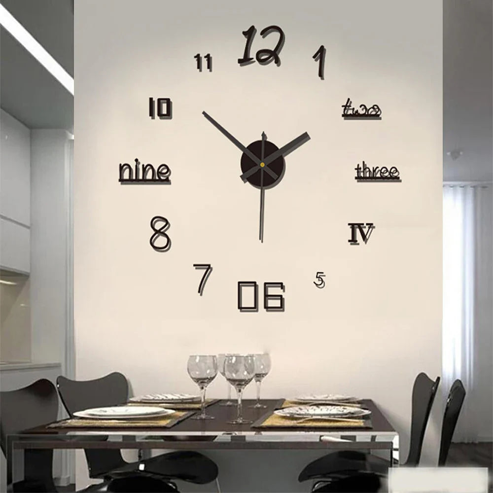 Originele design wandklok met creatieve stijl, stil mechanisme en veelzijdige kleuropties voor een individuele sfeer.