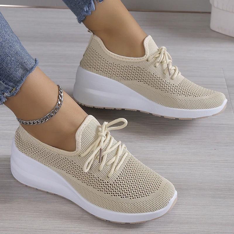 Orthopedische Cloud Comfort Schoenen, beige, elastisch, antislip, memory-foam zool, heren, comfortabel en ondersteunend