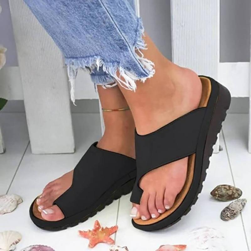 Orthopedische damessandalen in geel, comfortabel met Hallux Valgus functie, stijlvol en modieus voor optimaal comfort.