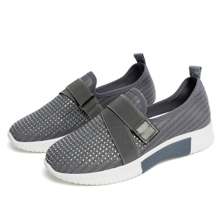 Dames orthopedische sneakers met glitterdetails, ademend, comfortabel, modieus, ideaal voor sport en vrije tijd.
