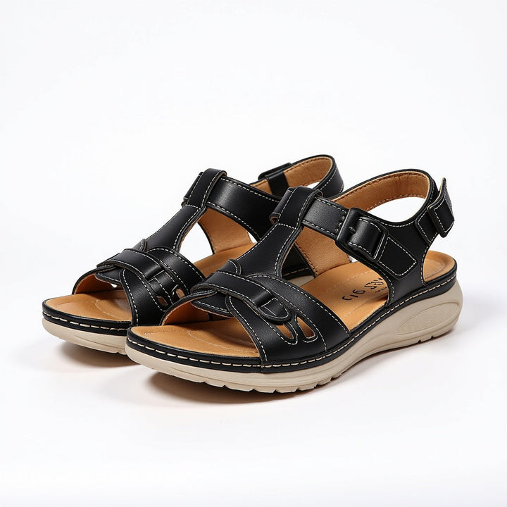 Dames orthopedische wandelsandalen, platformzool, ergonomisch ontwerp, antislipzool, verstelbare klittenbandsluitingen.