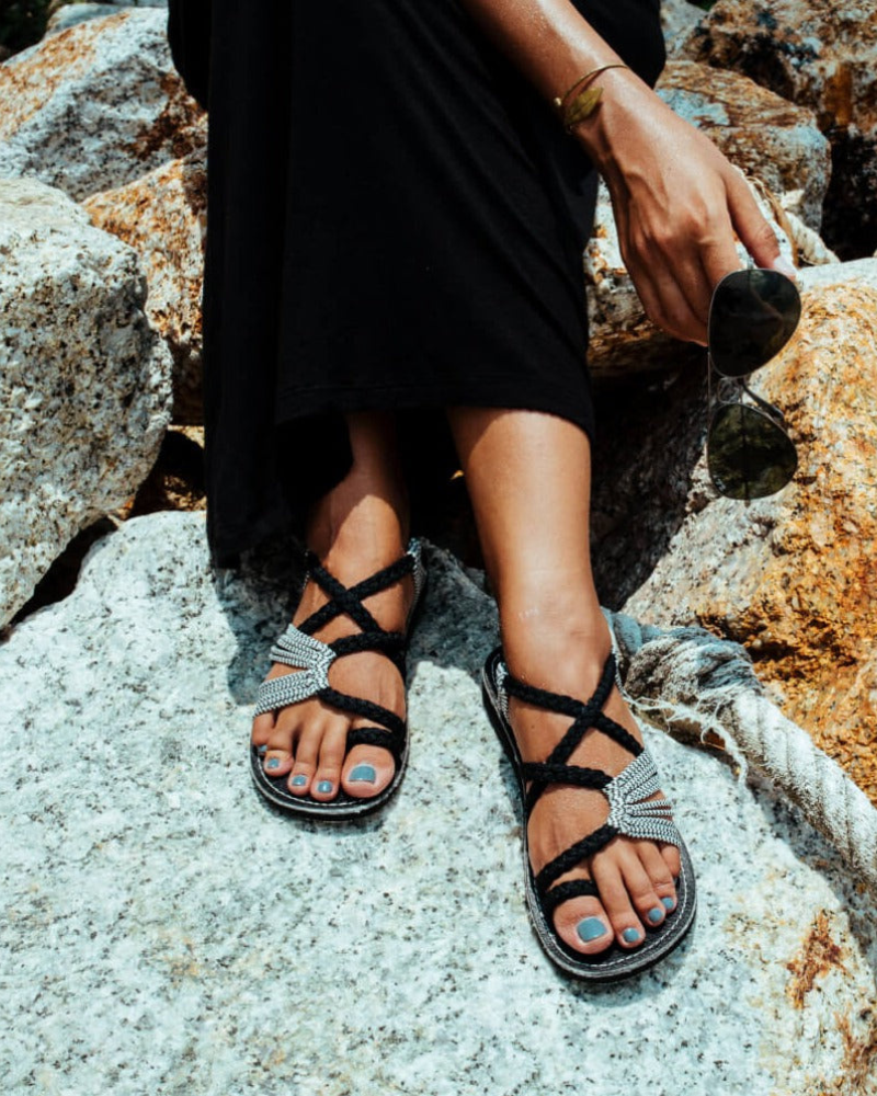 Orthopedische dames sandalen in blauw, elegante vooraanzicht, combineert comfort en stijl voor dagelijks gebruik