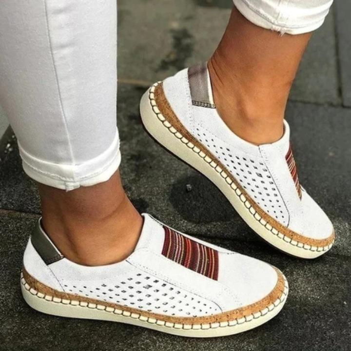Orthopedische damesschoenen met ergonomisch design, zonder veters, blauw, flexibele zool, ademend materiaal.
