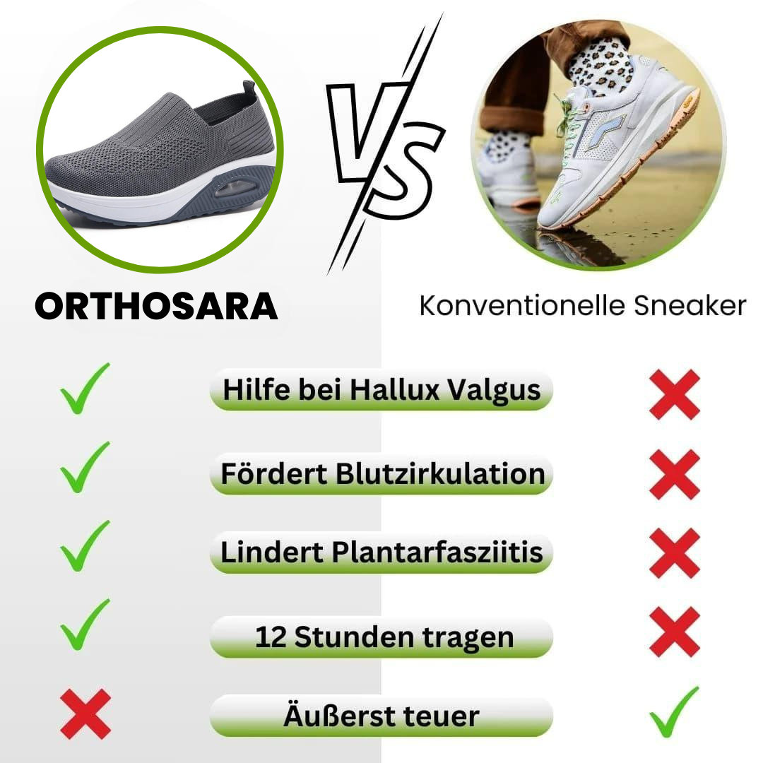 Orthopedische damesschoenen met antislipzool, ademend materiaal en ruime teenruimte, zijaanzicht.