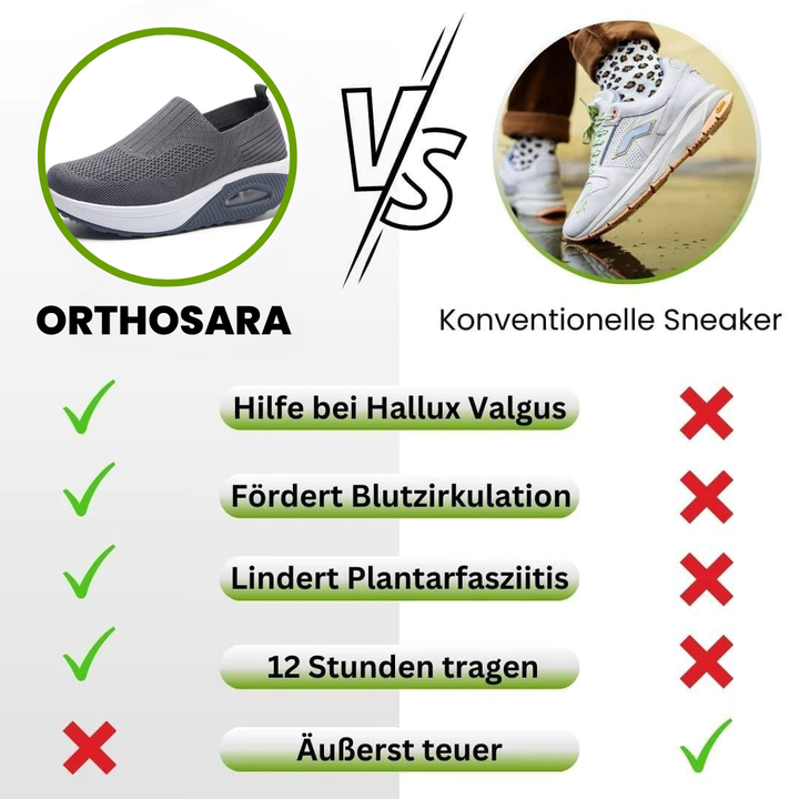 Orthopedische damesschoenen met antislipzool, ademend materiaal en ruime teenruimte, zijaanzicht.