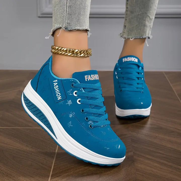 Orthopedische schoenen voor dames, blauw, met een modern en comfortabel design.