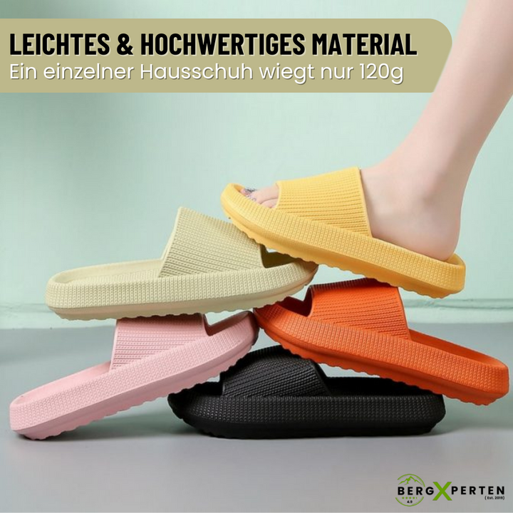 Orthopedische huisslippers met EVA-demping, antislipzool, verkrijgbaar in geel, groen, oranje, roze, zwart voor maximaal comfort.