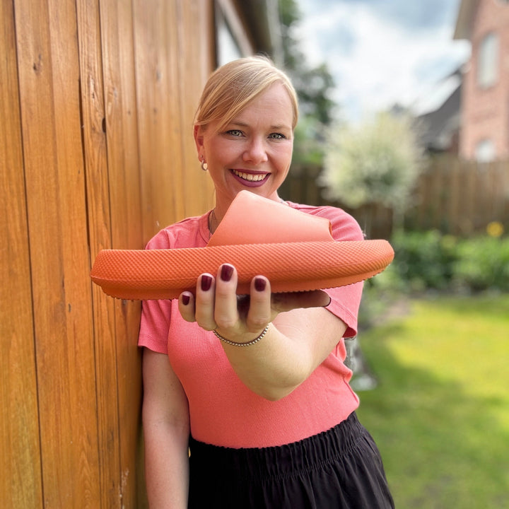Orthopedische huisslippers met EVA-demping, antislipzool, verkrijgbaar in geel, groen, oranje, roze, zwart voor maximaal comfort.