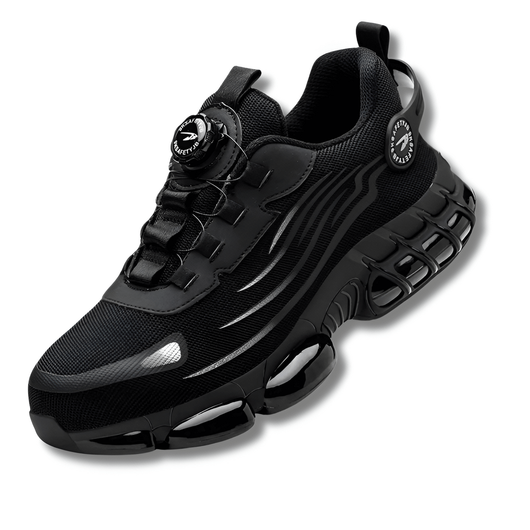 Orthopedische veiligheidsschoenen voor heren met Kevlar zool, grijs, antislip, comfortabel voor werkomgevingen