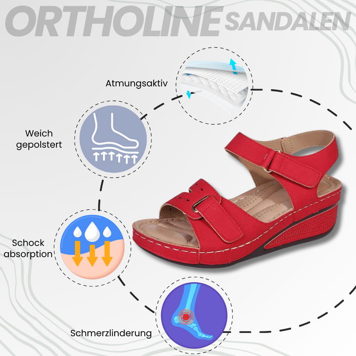 Orthopedische sandalen voor dames, antislip, comfortabel, in Beige, Kaki-Oranje, Rood, Zwart, maten 36-43.