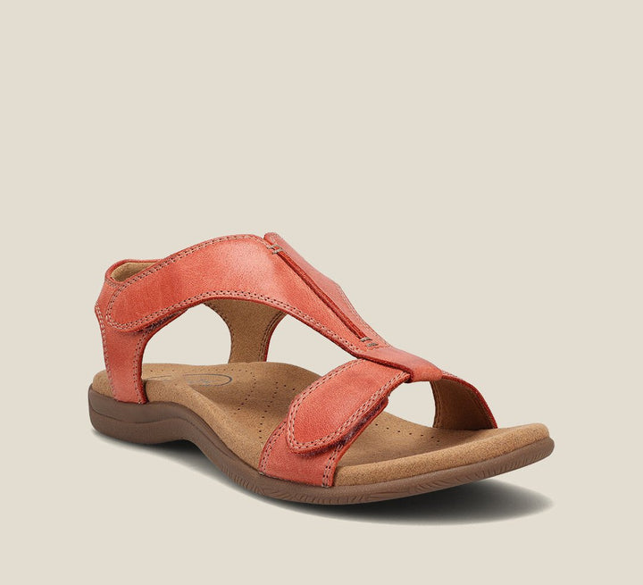 Dames orthopedische sandalen met T-band design in beige, blauw, geel, grijs, oranje, zwart met traagschuimzool.