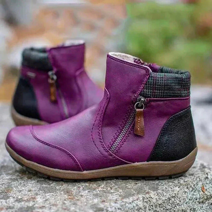 Orthopedische, waterdichte dameslaarzen, bruin, met antislipzool en elegant design voor comfort en stijl