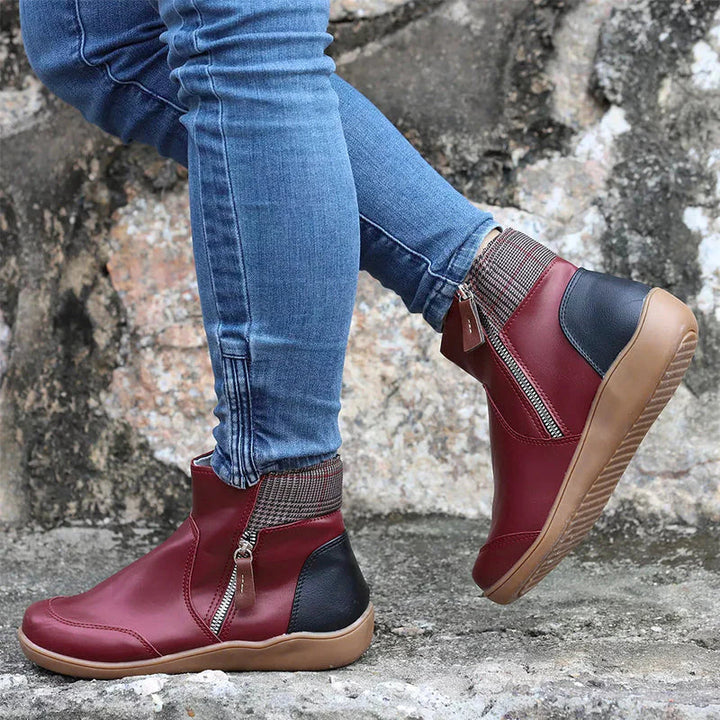 Orthopedische, waterdichte dameslaarzen, bruin, met antislipzool en elegant design voor comfort en stijl