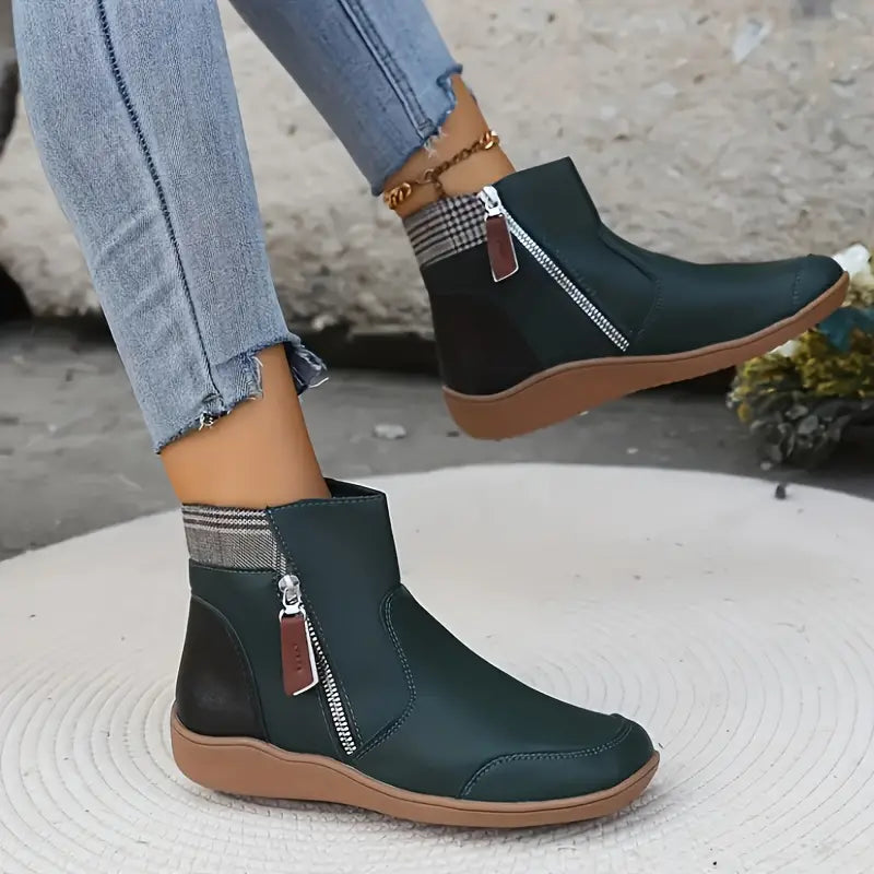 Orthopedische, waterdichte dameslaarzen, bruin, met antislipzool en elegant design voor comfort en stijl