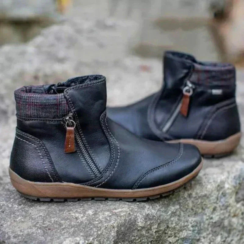 Orthopedische, waterdichte dameslaarzen, bruin, met antislipzool en elegant design voor comfort en stijl