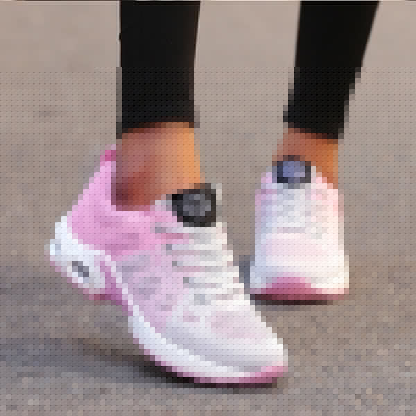 Orthopedische Hardloopschoen: Comfortabele, lichte sneaker in lichtblauw/paars met ademend design voor optimaal comfort.