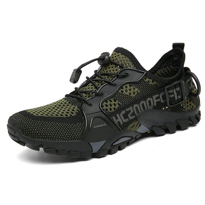 Orthopedische wandelschoen voor dames in camouflage, met gedempte binnenzool, antislip zool, ademend, zijaanzicht