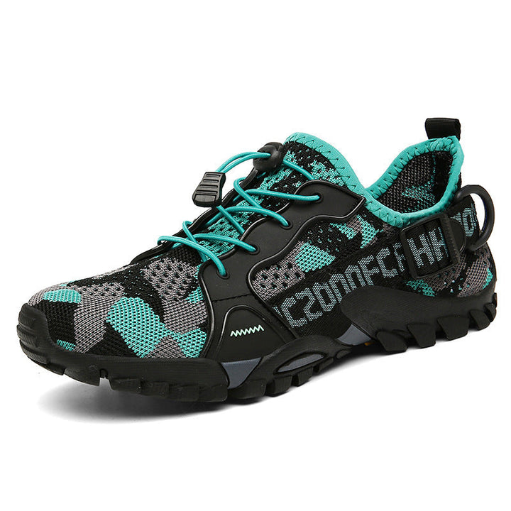 Orthopedische wandelschoen voor dames in camouflage, met gedempte binnenzool, antislip zool, ademend, zijaanzicht