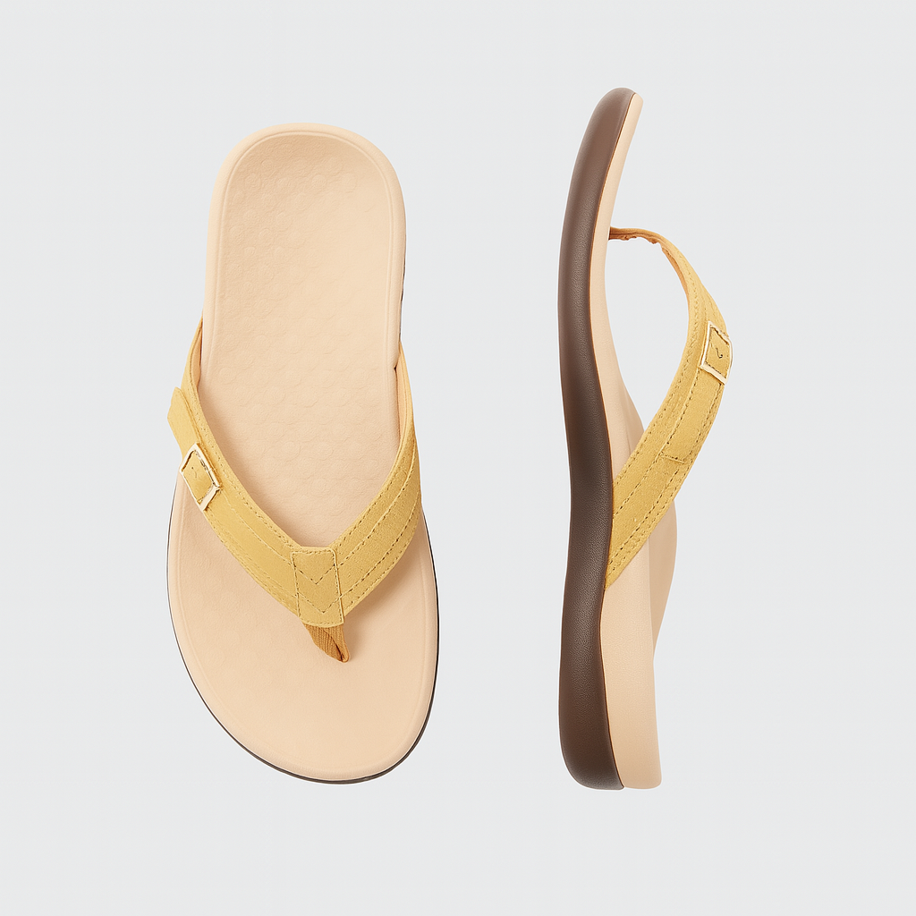 Rode orthopedische dames slippers met ergonomisch ontwerp en superieure voetondersteuning voor langdurig draagcomfort.