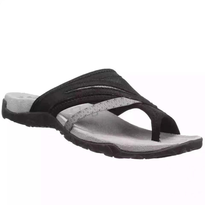 Stijlvolle dames sandalen met orthopedisch voetbed, perfect voor binnenhuis en buiten in de zomer.