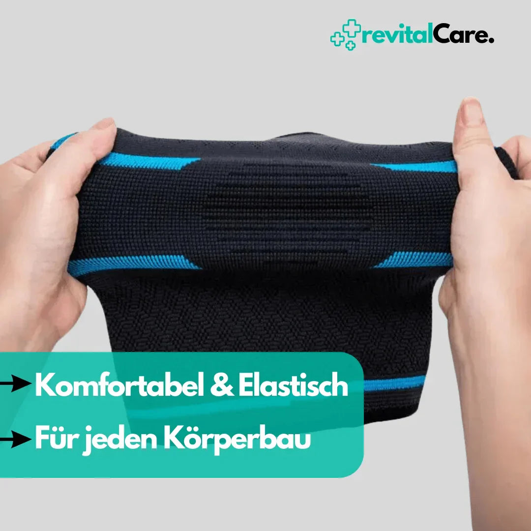Orthopedische kniebandage FlexiKnee Pro, essentieel voor herstel, pijnverlichting en blessurepreventie.