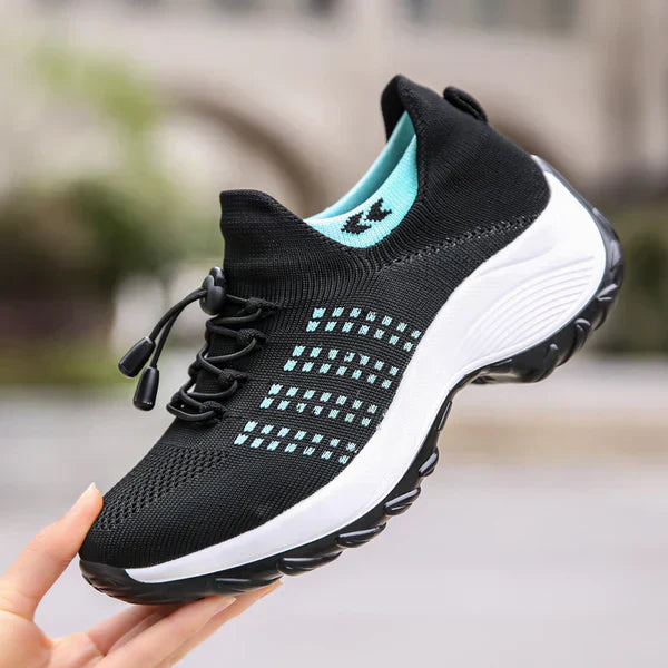 Orthopedische schoenen voor fasciitis plantaris, elegant damesschoeisel; stijlvol ontwerp in grijs, biedt comfort en pijnverlichting