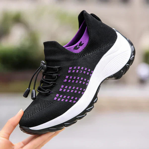 Orthopedische schoenen voor fasciitis plantaris, elegant damesschoeisel; stijlvol ontwerp in grijs, biedt comfort en pijnverlichting